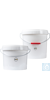 neoChoice Kunststoff-Eimer, 10 l, rund Runde Eimer mit festem Drahtbügel. Mit Deckel.