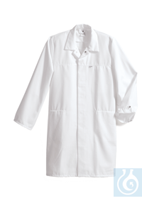 Laboratoriumjas wit, HACCP-conform, gemengde stof, maat S Deze professionele jas voor hem en haar...
