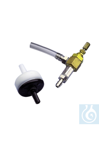 neoLab® diaphragm check valve with 2 different hose olives