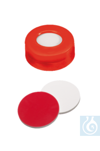 neochrom® PE-Schnappringkappen ND 11, rot, 6 mm Loch, Septum 1,0 mm Naturkautsch Rote...
