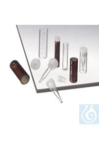 neochrom® Flachbodengläser 1 ml, Klarglas mit 8 mm PE-Stopfen transparent mit Ei Eine bequem zu...