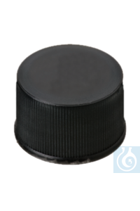 neochrom® Schraubkappe aus PP schwarz, ND13 geschlossen, 100 St./Pack Schraubkappen ND 13 aus PP,...