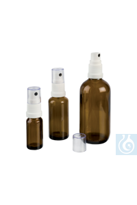 neoLab® Pompspuitfles 100 ml, bruin Lichtgewicht injectieflacons met beschermkap van PS en...