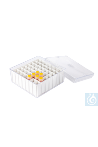 neoLab® Boîte de rangement, 12 x 12 x 5,5 cm, 49 emplacements