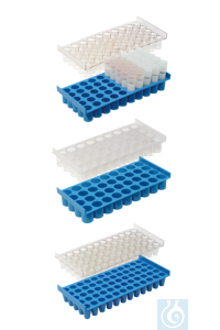 neoLab® LaboBox-System: Gestell für Fläschchen bis 15 mm, 4 x 9 Plätze, blau