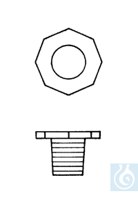 neoChoice -NS-Stopfen aus PE 8-Kt-Platte für NS 14/23, VE 10 Stück Konus...