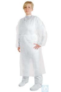 neoLab® Bezoekerssok met elastische armen Bezoekersschort gemaakt van antistatisch behandelde PP...