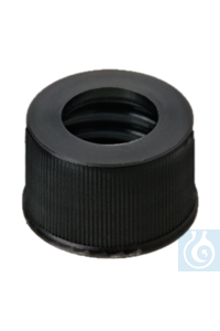 neochrom® Schraubkappen ND13 mit Loch, PP schwarz, 100 St./Pack Schraubkappen ND 13 aus PP,...