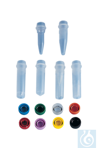 neoLab® Reaction vessels w. screw thread, 2.0 ml, self-standing, 500 pcs./pack