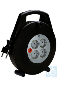 neoLab&reg; kabelhaspel met elektrische monitor, 10 m kabel Kabelhaspel met 4...