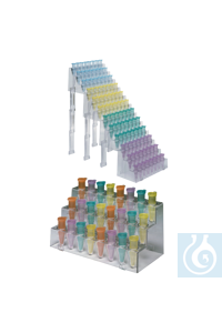 neoLab® reaction tube stage rack set 4 racks + 12 support clamps