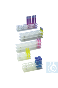 neoLab® Test tube rack PP, f. 18 mm Ø, 2 x 12 places