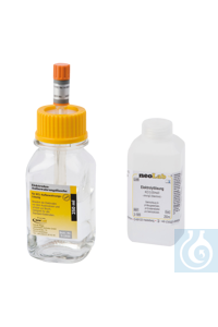 neoLabLine® opslagset voor elektroden, 250 ml Fles voor veilige en kant-en-klare opslag van ronde...