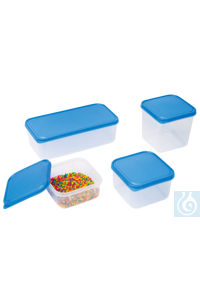 neoLab® Tiefkühldose aus PP, 1,7 l Quadratische und rechteckige Allzweckdosen zum Aufbewahren und...