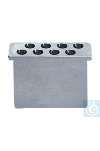 neoLabLine aluminum insert for 2 x 4 Eppendorf reaction vessels 5 ml, conical bore