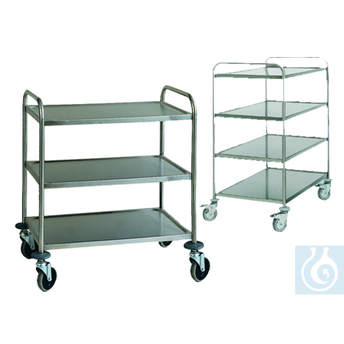 neoChoice Edelstahl-Transportwagen, 4 Etagen, 90 x 60 x 126 cm