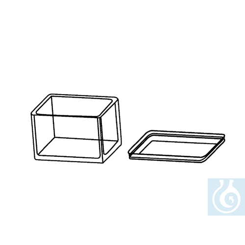 neoLab&reg; Faerbekaesten aus Glas mit Deckel