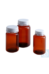 neoChoice Weithalsflasche (PETG) braun, Gew. S 43, 250 ml, 10 Stck./Pack Braune Weithalsflaschen...