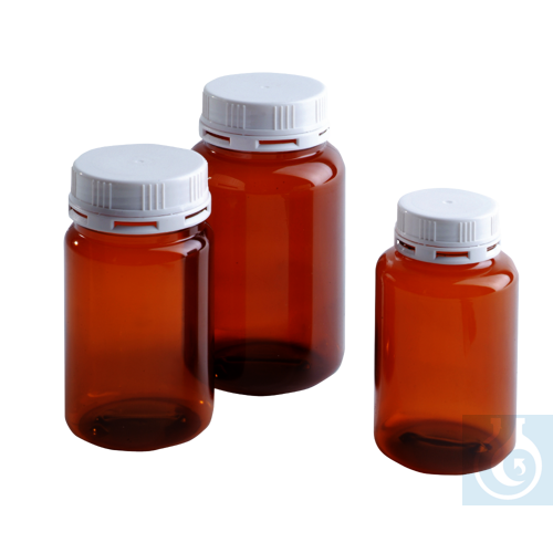 neoLab&reg; Weithalsflasche (PETG) braun, Gew. ...