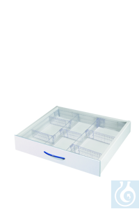 Lade-element voor trolley 60 cm, variabel, transparant Het ladeblok met...
