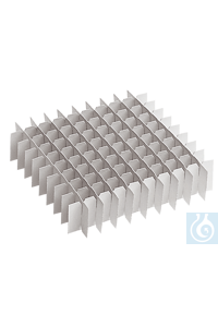 neoLabLine cryo box grid insert, 10 x 10, f. 12 mm Ø