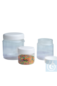 neoLab® Glasklare Runddose (PET), 250 ml, mit Schraubdeckel Glasklare Runddosen aus PET mit...