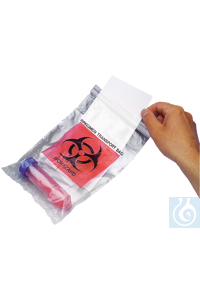 neoLab® Shipping bag Biohazard, 150 x 225 mm, 100 pcs/pack