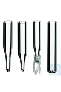 neochrom® Mikroeinsätze 0,1 ml für Flaschen mit weiter Öffnung, Klarglas, konisc Mikroeinsätze...