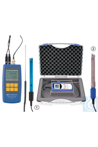neoChoice PH-/Redox-/Temperatur-Messgerät im Set mit Pufferlösung und Koffer Zur komfortablen...