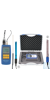 neoLab® pH/ORP/temperature meter in set with buffer solution and case