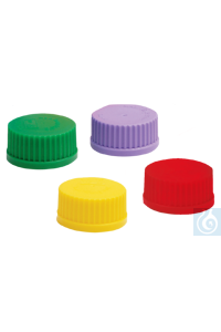 neoLab® Verschlusskappe GL 45, mit Ausgießring, PP, lila, VE 10 St. Schraubkappen GL 45 aus PP...