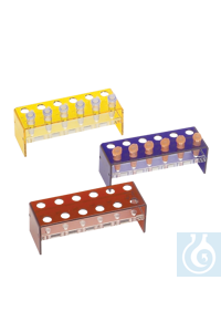 neoLabLine Acryl-Gestelle blau für Eppendorf-Reaktionsgefäße 2x6 Loch Blaue Gestelle für 12...