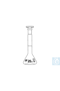 neoChoice Messkolben trapezförmig 10 ml, NS-Stopfen aus PE 7/16, 2 St./Pack