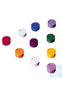 neoLab® Kryoröhrchen-Deckeleinsätze, gelb, 500 Stck./Pack Gelbe Deckeleinsätze aus PP für...