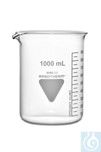 Rasotherm® bekerglas lage vorm met schenktuit, (Boro 3.3), 5000 ml De RASOTHERM bekers, lage vorm...
