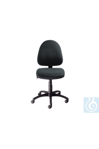 neoLab® laboratory chair imitation leather black, height adj. approx. 43-55 cm, with castors