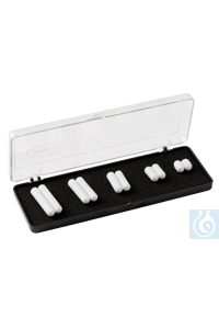 Magnetische roerset, 10 stuks. Magnetische roerstaafset bestaande uit 5 maten (10 x 6, 15 x 6, 20...