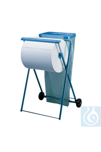 neoLab® Cleaning Wipe Dispenser mobiel, met houder Vloerstandaard Mobiel, gemaakt van blauw...