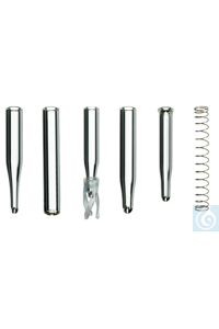 neochrom® Mikroeinsätze 0,1 ml, Klarglas konisch, mit Polymerfuß f. Fl. mit enge