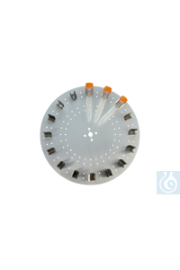 sunlab® Teller mit Klammern 16 x für 15 ml Röhrchen Drehteller für Sunlab Rotator, digital Der...