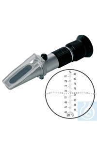 neoChoice Handrefraktometer für Flüssigzucker, Marmeladen etc, 45-82% Brix Standard-Refraktometer...