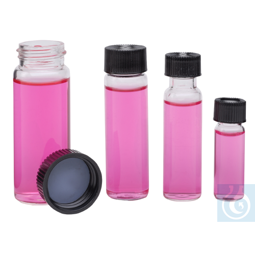 neoLab&reg; Vials 4 ml clear glass, cap closed,...