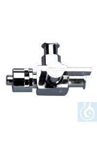 neoChoice Metall-Dreiwegehahn m. LL-Anschlüssen, 2 LLW, 1 LLM Metall-Hahn mit...
