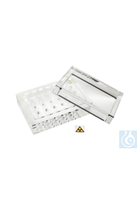 neoLab® Beta-Sicherheitsrack für 4 x 6 Reaktionsgefäße 1,5/2,0 ml Massiv gegossener Acryl-Block...