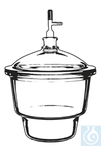 neoLab® Desiccator Glass 300 mm, NS 24/29 and valve