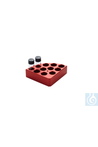 sunlab® Reaktionsblock, ¼ Kreissegment, 6 Loch Eloxierte Aluminium-Blöcke mit unterschiedlichem...