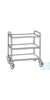 neoLab® Transportwagen, 2 Etagen Z um Transport und Abstellen. 4 Lenkrollen, 2 mit...