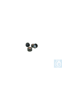 neochrom® Schraubkappe ND9 Kurzgewinde, PP weiß mit Loch, Silikon weiß/PTFE rot, Weißer...