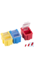neoLab® Mikro Magnetrührstäbchen Set farbig, rot/blau/gelb, 5x2/7x2/10x3 mm Neun...