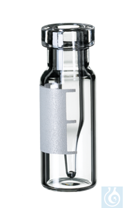 neochrom® Rollrand-/Schnappringfläschchen Klarglas, V-förmig, 1.5 ml, 12 x 32...